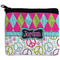 Harlequin & Peace Signs Rectangular Coin Purse (Personalized)