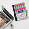 Harlequin & Peace Signs Notebook Padfolio - LIFESTYLE (large)