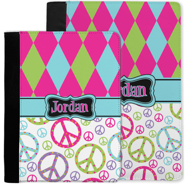 Harlequin & Peace Signs Notebook Padfolio - MAIN