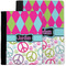 Harlequin & Peace Signs Notebook Padfolio - MAIN