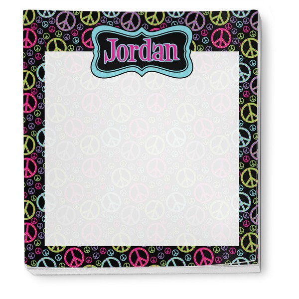 Harlequin & Peace Signs Notepad - Apvl
