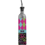Harlequin & Peace Signs Oil Dispenser Bottle (Personalized)