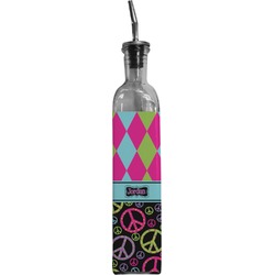 Harlequin & Peace Signs Oil Dispenser Bottle (Personalized)