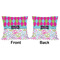 Harlequin & Peace Signs Outdoor Pillow - 16x16
