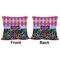 Harlequin & Peace Signs Outdoor Pillow - 18x18