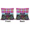 Harlequin & Peace Signs Outdoor Pillow - 20x20