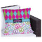 Harlequin & Peace Signs Outdoor Pillow