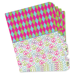 Harlequin & Peace Signs Binder Tab Divider - Set of 5 (Personalized)
