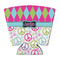 Harlequin & Peace Signs Party Cup Sleeve - with Bottom (Personalized)