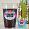 Harlequin & Peace Signs Party Cups - 16oz - In Context