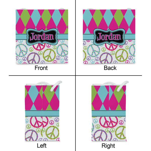 Harlequin & Peace Signs Party Favor Gift Bag - Gloss - Approval
