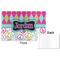 Harlequin & Peace Signs Disposable Paper Placemat - Front & Back