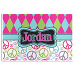 Harlequin & Peace Signs Disposable Paper Placemats (Personalized)