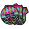 Harlequin & Peace Signs Iron on Patches (Personalized)