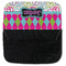 Harlequin & Peace Signs Pencil Case - Back Open