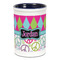 Harlequin & Peace Signs Ceramic Pencil Holders - Blue