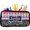 Harlequin & Peace Signs Neoprene Pencil Case (Personalized)