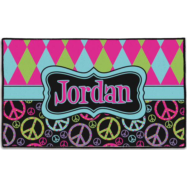 Harlequin & Peace Signs Personalized - 60x36 (APPROVAL)