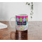 Harlequin & Peace Signs Personalized Coffee Mug - Lifestyle