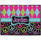 Harlequin & Peace Signs Personalized Door Mat - 24x18 (APPROVAL)