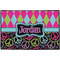 Harlequin & Peace Signs Personalized Door Mat - 36x24 (APPROVAL)