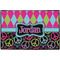Harlequin & Peace Signs Door Mat - 36"x24" (Personalized)