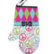 Harlequin & Peace Signs Personalized Oven Mitt - Left