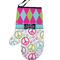 Harlequin & Peace Signs Left Oven Mitt (Personalized)