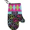 Harlequin & Peace Signs Personalized Oven Mitt