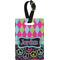 Harlequin & Peace Signs Personalized Rectangular Luggage Tag