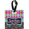 Harlequin & Peace Signs Personalized Square Luggage Tag