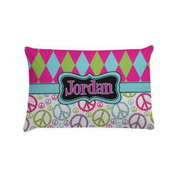 Harlequin & Peace Signs Pillow Case - Standard (Personalized)