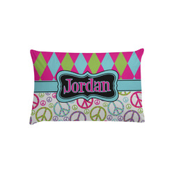 Harlequin & Peace Signs Pillow Case - Toddler (Personalized)