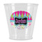 Harlequin & Peace Signs Plastic Shot Glass (Personalized)