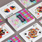 Harlequin & Peace Signs Playing Cards - Front & Back View