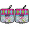 Harlequin & Peace Signs Pot Holders - Set of 2 APPROVAL