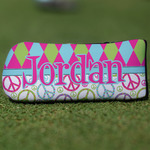 Harlequin & Peace Signs Blade Putter Cover (Personalized)