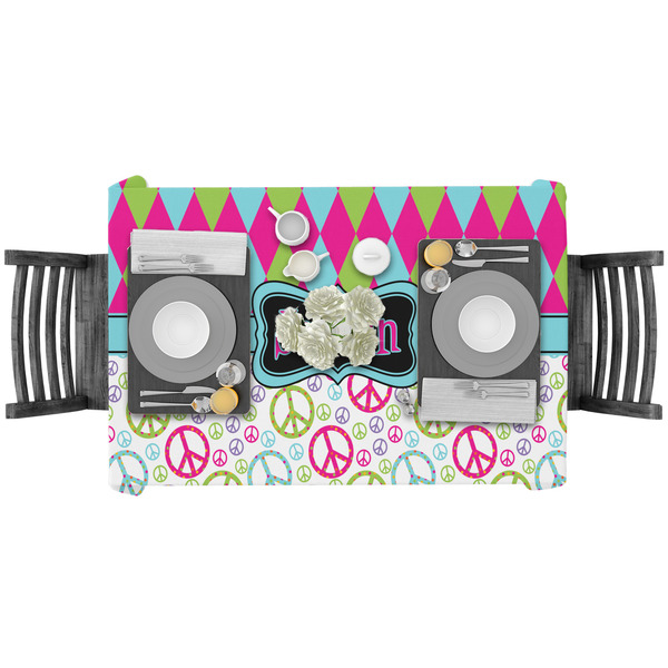 Harlequin & Peace Signs Rectangular Tablecloths - LIFESTYLE