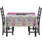 Harlequin & Peace Signs Rectangular Tablecloths - Side View