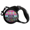 Harlequin & Peace Signs Retractable Dog Leash - Large (Personalized)