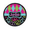 Harlequin & Peace Signs Round Patch