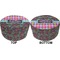 Harlequin & Peace Signs Round Pouf Ottoman (Top and Bottom)