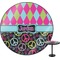 Harlequin & Peace Signs Round Table Top