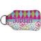 Harlequin & Peace Signs Sanitizer Holder Keychain - Small (Back)