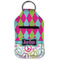 Harlequin & Peace Signs Sanitizer Holder Keychain - Small (Front Flat)