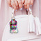 Harlequin & Peace Signs Sanitizer Holder Keychain - Small (LIFESTYLE)