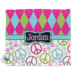 Harlequin & Peace Signs Security Blanket (Personalized)