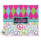 Harlequin & Peace Signs Security Blanket - Front View