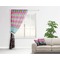 Harlequin & Peace Signs Sheer Curtain With Window and Rod - in Room Matching Pillow