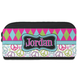 Harlequin & Peace Signs Shoe Bag (Personalized)